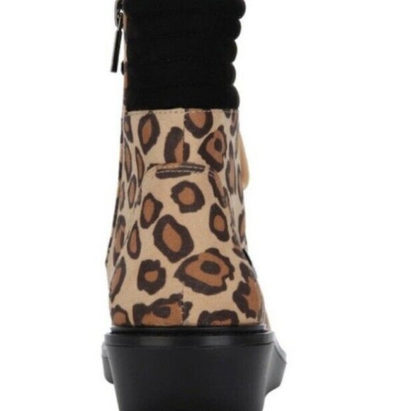 NEW IN BOX KENNETH COLE REACTION "RHYME" HIKER-STYLE BOOT LEOPARD 7.5 - Picture 2 of 4